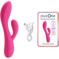 Dual Rabbit Vibrator for Women - Made of Body-Safe Silicone, Fully Waterproof, USB Rechargeable - Dual Vibrating Massager with 10 Vibration Settings