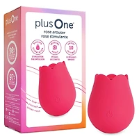 plusOne Rose Vibrator for Women - Clitoral Stimulator Made of Body-Safe Silicone, Waterproof, USB Rechargeable & 10 Pulsing Settings