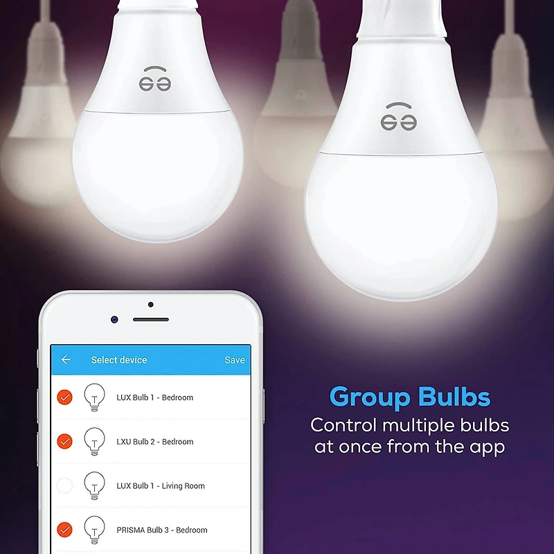 Ampoule intelligente à DEL Wi-Fi LUX 800 - Blanc