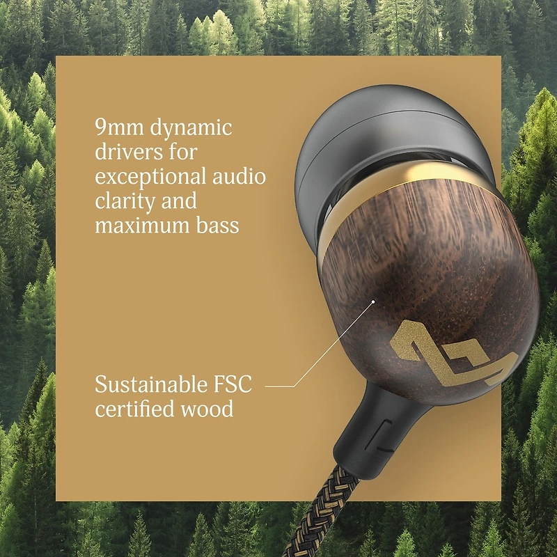 Écouteurs Smile Jamaica avec connexion USB-C - couleur laiton