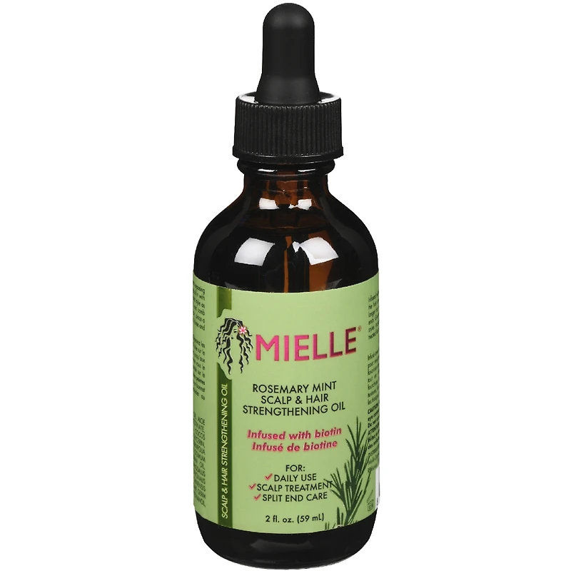 Huile de renforcement du cuir chevelu et des cheveux au romarin et à la menthe