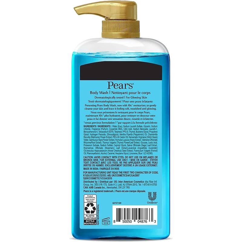 Pears Body Wash Mint Extract