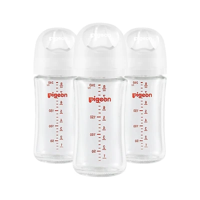 Glass Bottle 8oz with M Nipple (3M+)