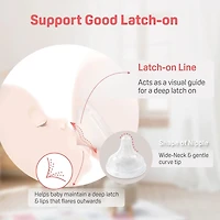 Glass Bottle 8oz with M Nipple (3M+)