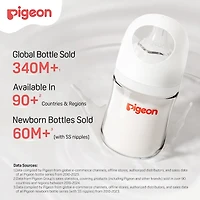 Glass Bottle 8oz with M Nipple (3M+)