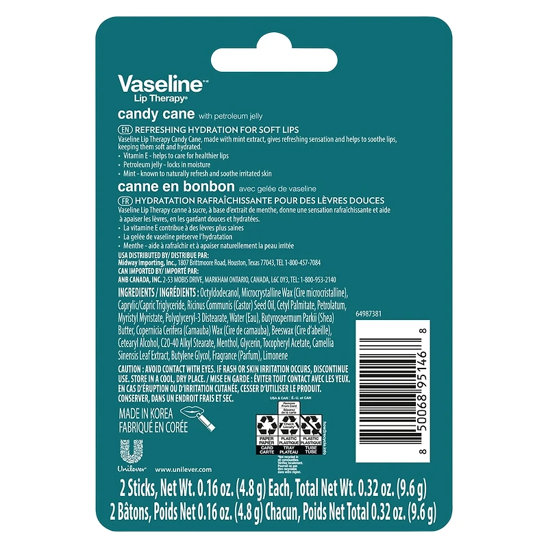 Vaseline Lip Therapy® Sucre D'Orge 2 bâtons