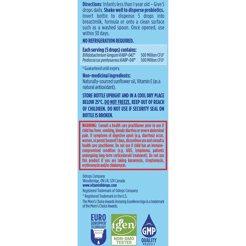 Baby Ddrops Probiotic Drops