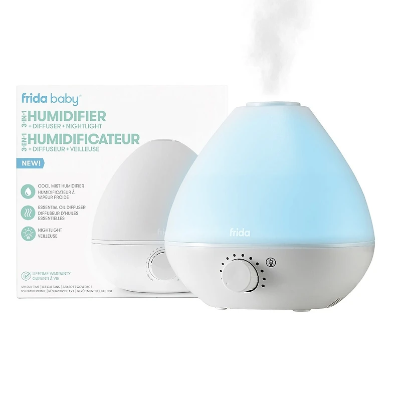Humidificateur + Diffuseur + Veilleuse 3-en-1