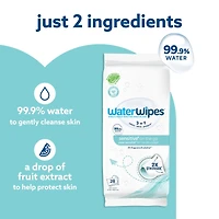 Sensitive+ On The Go Wipes, 3-en-1 nettoie, soigne, protège, 99,9 % d'eau, lingettes humides non parfumées, 28 unités (1 paquet)