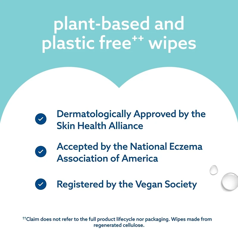 Sensitive+ On The Go Wipes, 3-en-1 nettoie, soigne, protège, 99,9 % d'eau, lingettes humides non parfumées, 28 unités (1 paquet)