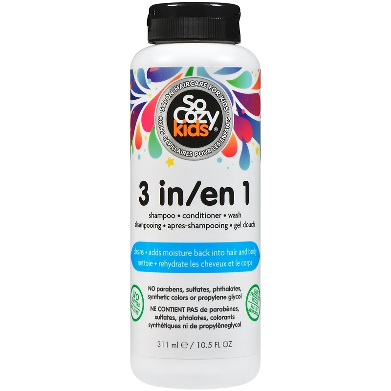 3 en 1 Shampooing Apres-Shampooing Gel Douch