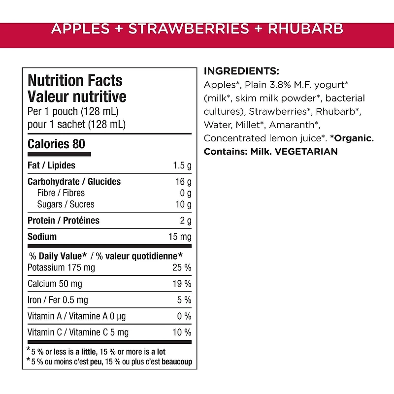 Purée pommes, fraises + rhubarbe Power Yo’rridge