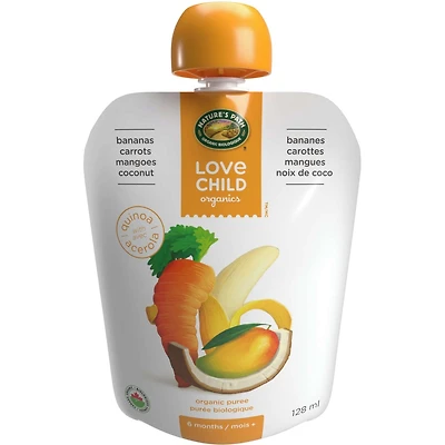 Purée bananes, carottes, mangues + noix de coco Superblends