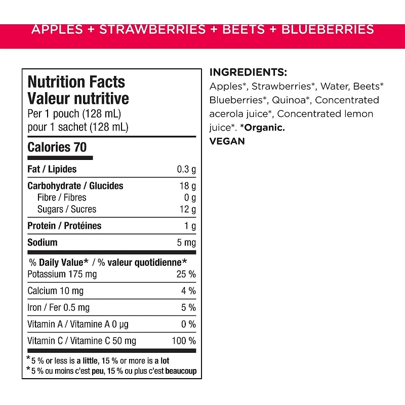 Superblends Apples, Strawberries, Beets + Blueberries Puree