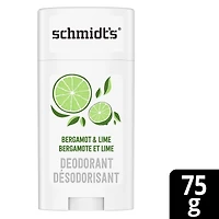 Schmidt's  Natural Origin Deodorant 48 Hour Protection Bergamot & Lime Deodorant for Men and Women 75 g