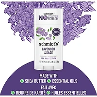 Schmidt's  Natural Origin Deodorant 48 Hour Protection Lavender & Sage Deodorant for Men and Women 75 g