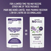 Schmidt's  Natural Origin Deodorant 48 Hour Protection Lavender & Sage Deodorant for Men and Women 75 g