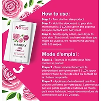 Schmidt's  Natural Origin Deodorant 48 Hour Protection Rose & Vanilla Deodorant for Men and Women 75 g