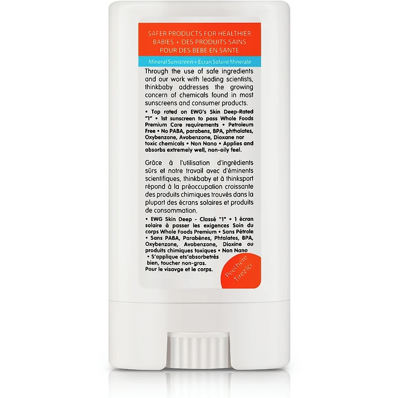 Thinkbaby  écran solaire minéral FPS 30+, baton
