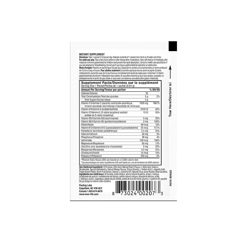 Mélange de boissons multivitamines Ener-C Peach Mango (30pk)