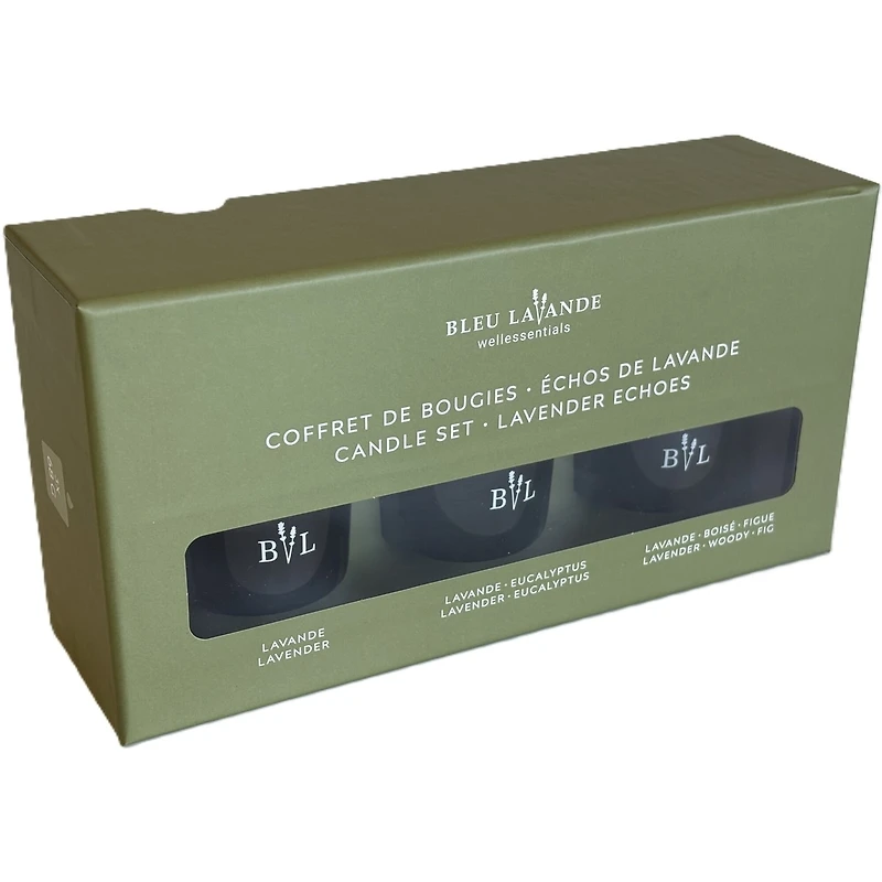 Trio candle (wooded fig, lavender, lav-eucalyptus)