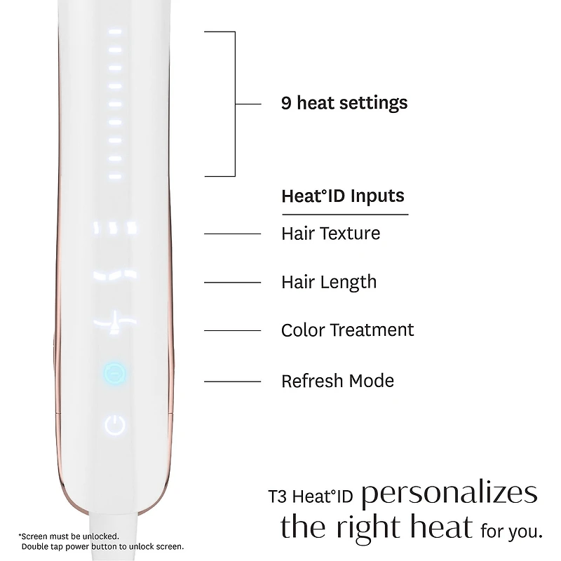 Smooth ID 25 mm Flat Iron with Touch Interface