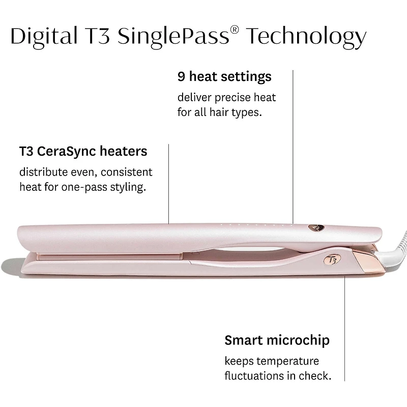 SinglePass Smooth X professional flat iron with extra-long plates