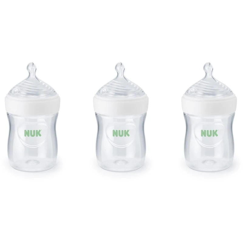 NUK Simply Natural Bottle with SafeTemp, 5 oz (150 mL), 3 Pack