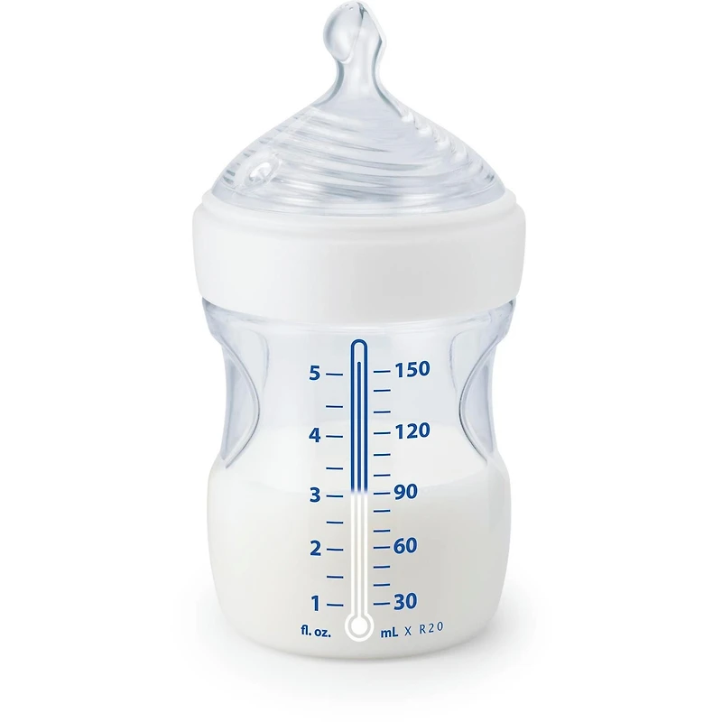 NUK Simply Natural Bottle with SafeTemp, 5 oz (150 mL), 3 Pack