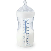 NUK Simply Natural Bottle with SafeTemp, 9 oz (270 mL), White, 3 Pack