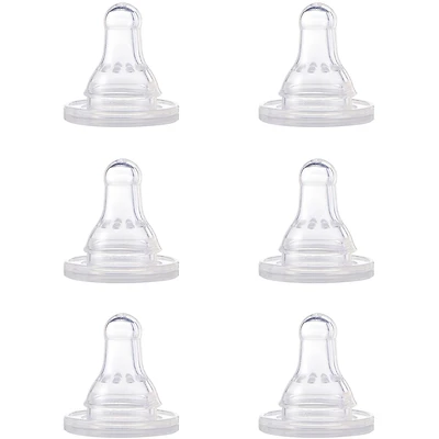 First Essentials by NUK® Nipple 6PK, Fast Flow, Silicone