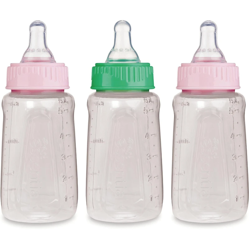 BIBERON CLEAR VIEWMD First Essentials de NUK, 5 OZ, 3/PAQ., DÉBIT LENT, SILICONE