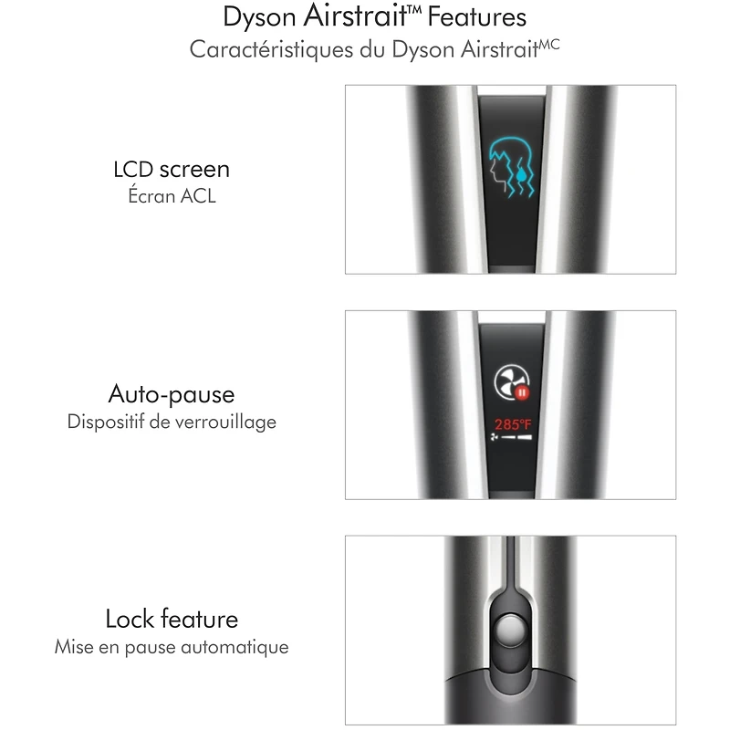 Fer plat Dyson Airstrait™ Nickel brillant et cuivre riche