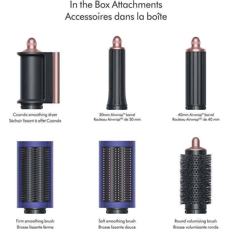Séchoir coiffant Dyson Airwrap™ Complete coffret cadeau en bleu pervenche et rosé