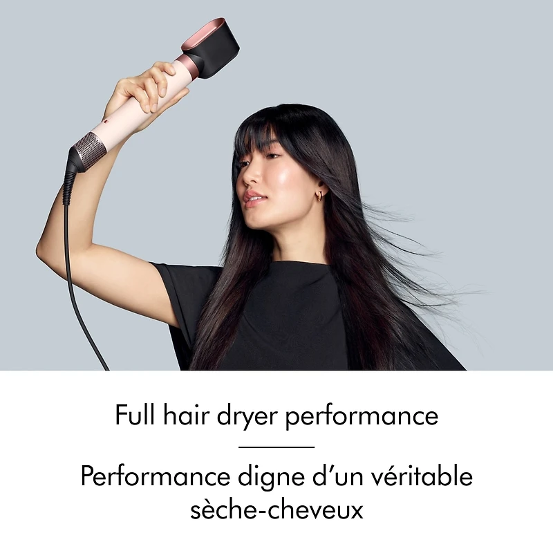 Sèche-cheveux coiffant multifonction Dyson Airwrap Co-anda2xMC pour cheveux droits et ondulés, offert en Rose céramique