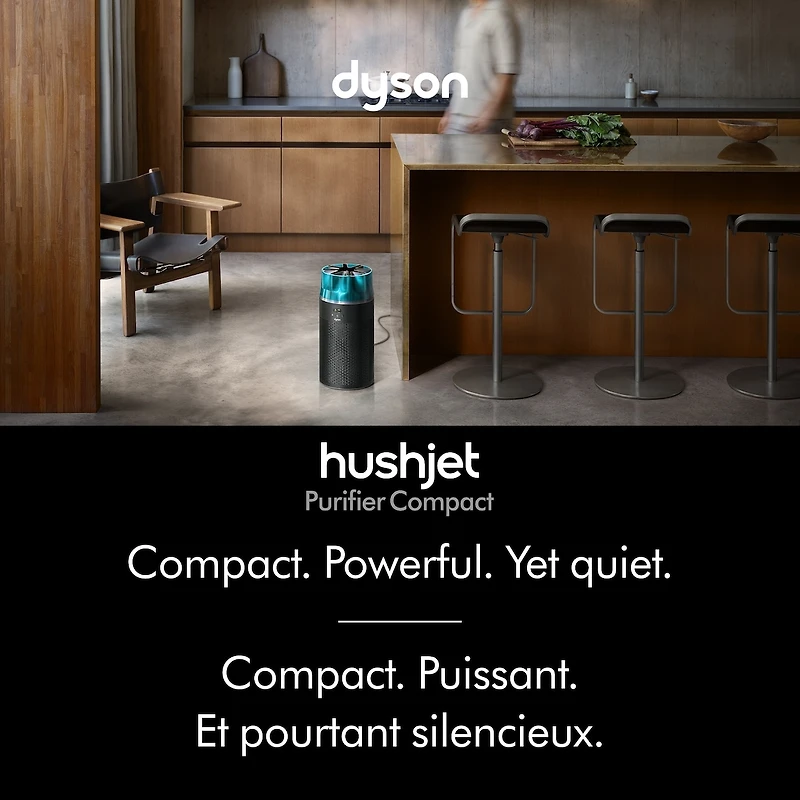 Purificateur compact Dyson HushjetMC (Noir/Sarcelle)