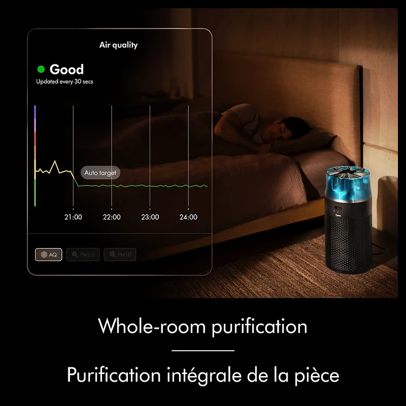 Purificateur compact Dyson HushjetMC (Noir/Sarcelle)