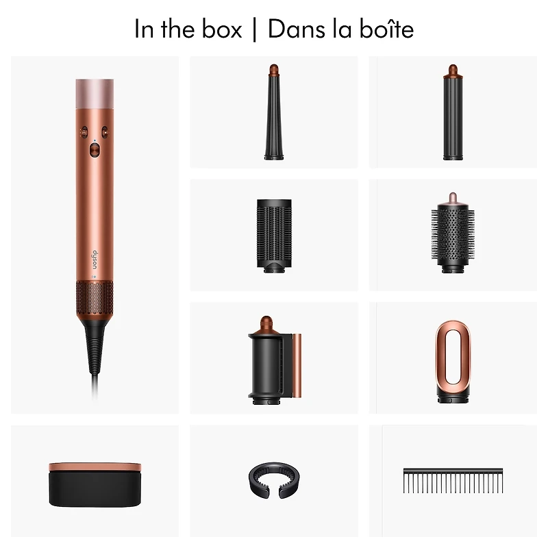 Sèche-cheveux coiffant multifonction Dyson Airwrap i.d.MC pour cheveux droits et ondulés édition spéciale en ambre soyeux