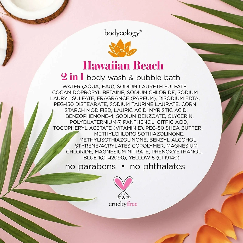 Plage Hawaïenne Gel Douche Bain Moussant 2 en 1