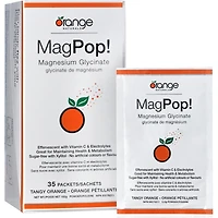 MagPop! Mélange à boire effervescente glycinate de magnésium, orange pétillante