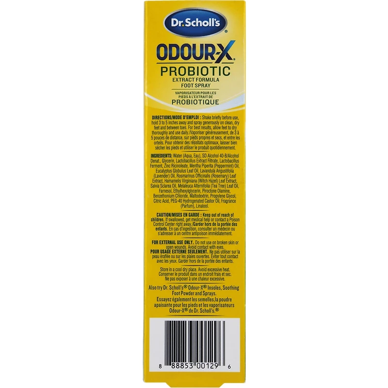 Odor-X Spray probiotique pour les pieds