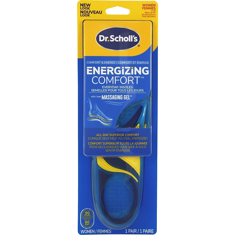 Energizing Comfort Everyday Insoles with Massaging Gel®, Women, Size 6-10