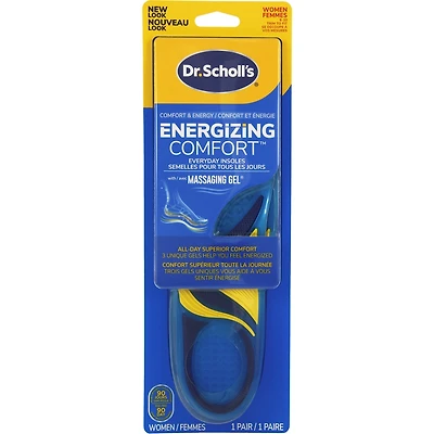 Energizing Comfort Everyday Insoles with Massaging Gel®, Women, Size 6-10