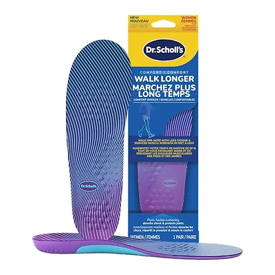 Walk Longer Insoles, Women, Size 6-10