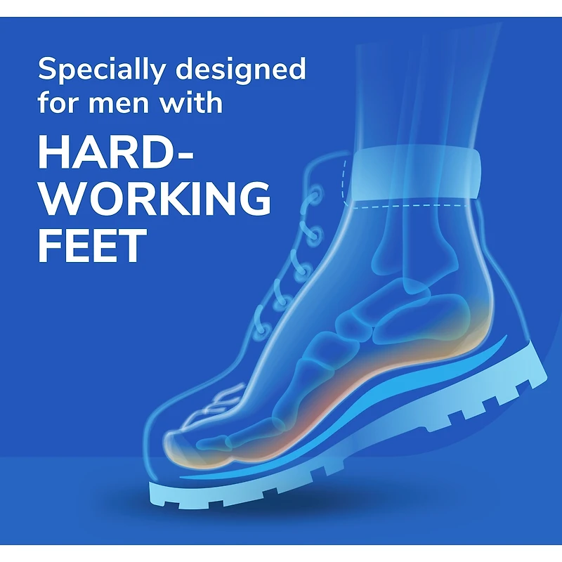 Semelles Dr Scholl’s® Travaillent toute la journée Confort supérieur (avec) gel massant®, Homme, ajustables