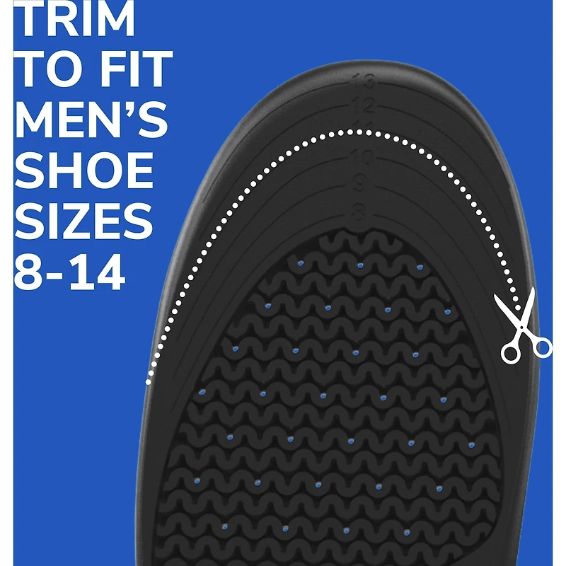 Semelles Dr Scholl’s® Travaillent toute la journée Confort supérieur (avec) gel massant®, Homme, ajustables