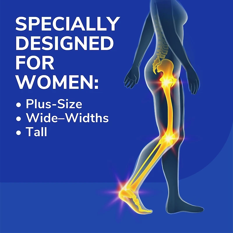 Semelles de soutien orthopédiques robustes, grandes et larges, grands pieds larges, pour femmes, taille 6-11