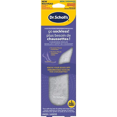 Go Sockless! Cushioning Insoles, Unisex