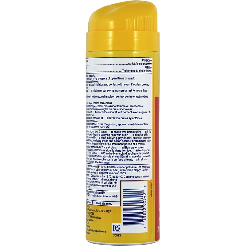 Poudre en aérosol contre le pied d’athlète Dr. Scholl’s®