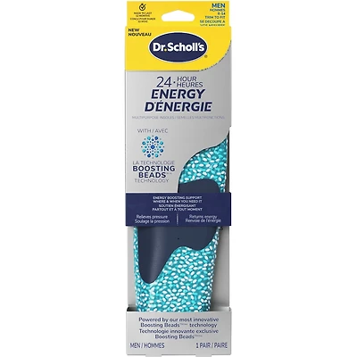 24-Hour Energy Multipurpose Insoles, Men, Size 8-14